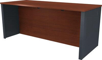 Bestar® Prestige+ 71 Executive Desk Shell, Bordeaux Cherry/Graphite (99400-1139)