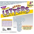 Trend Sparkle Uppercase Ready Letters®, 4, Silver, 1/Set (T1613)