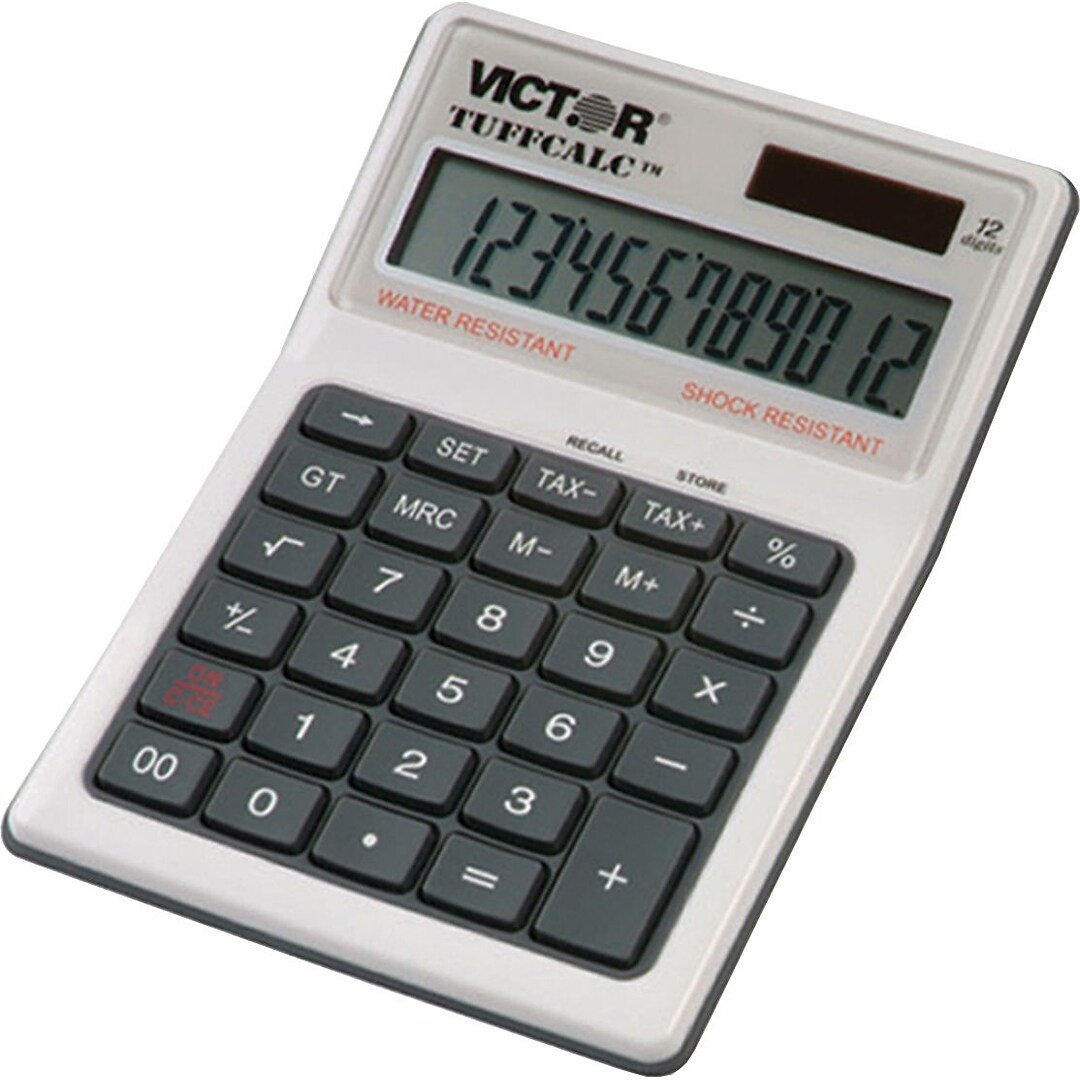 Victor TUFFCALC Desktop Calculator 12-Digit LCD 99901 