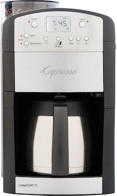 Capresso CoffeeTEAM TS 10-Cup Digital Coffee Maker, Black/Silver