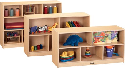 Jonti-Craft MapleWave™ Toddler Single Storage, Maple, 24-1/2H x 48W x 15D