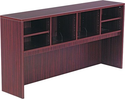 Alera® Valencia Laminate Open Storage Hutch; 35 1/2H x 64 3/4W x 15D; Mahogany