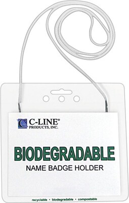 C-Line Name Badge Holder Kits, Top Load, Clear, 4 x 3, 50/Bx