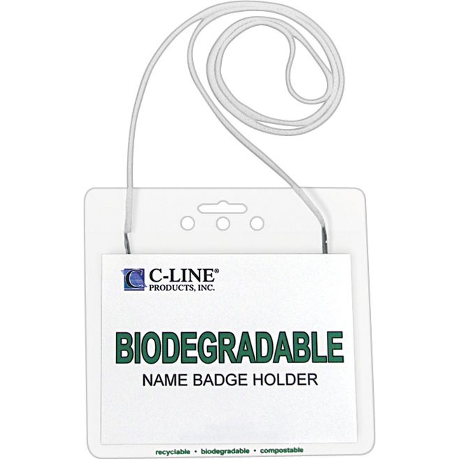 C-Line Name Badge Holder Kits, Top Load, Clear, 4 x 3, 50/Bx
