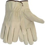 Memphis Gloves® Economy Leather Drivers Gloves, Medium, Beige