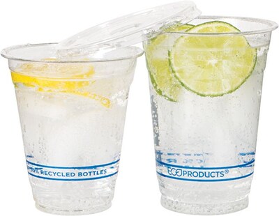 Eco-Products® Recycled Content Plastic Cold Cup, 9 oz., Clear, 1000/Carton