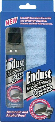 Endust For Electronics LCD & Plasma Cleaning Combo, Gel & Microfiber Cloth, 6 oz.