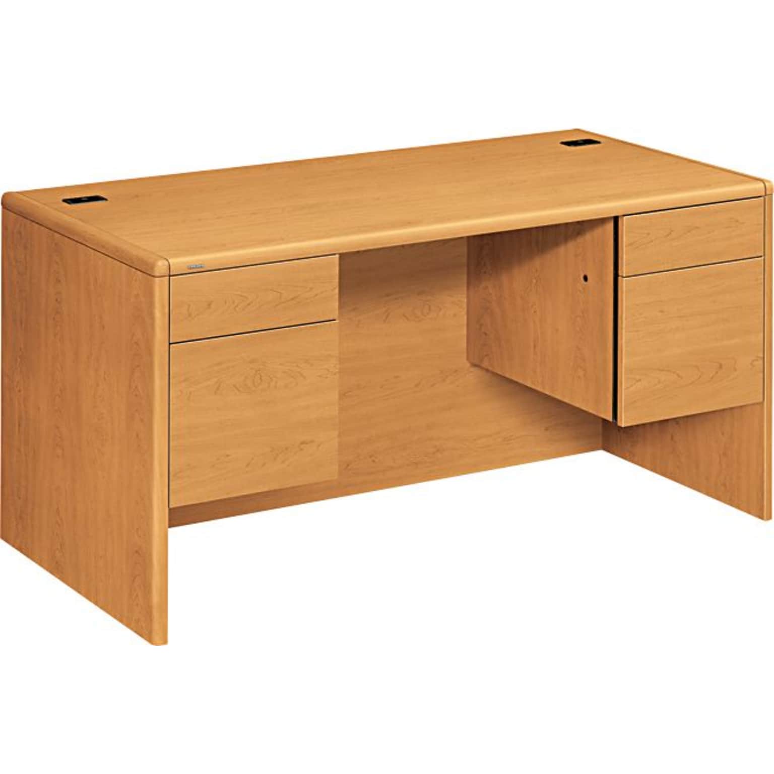 HON® 10700 Series Office Collection in Harvest, Double Pedestal Desk, 60Wx30Dx29-1/2H