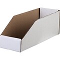 12L x 4W x 4.5H Storage Boxes, White, 50/Bundle (337-040412)
