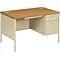 HON® Metro Classic Right Pedestal Desk, Harvest/Putty, 29 1/2H x 48W x 30D