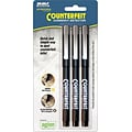 MMF Industries Counterfeit Currency Detector Pen; Black, 3/Pack