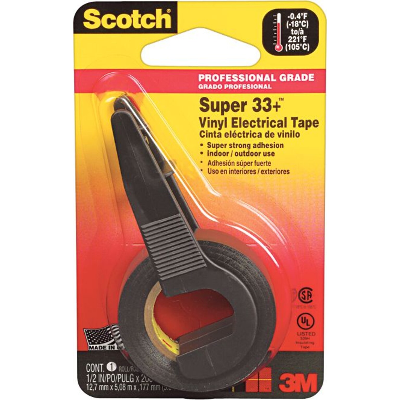 3M™ Scotch® Super 33+ Vinyl Electrical Tape; Black