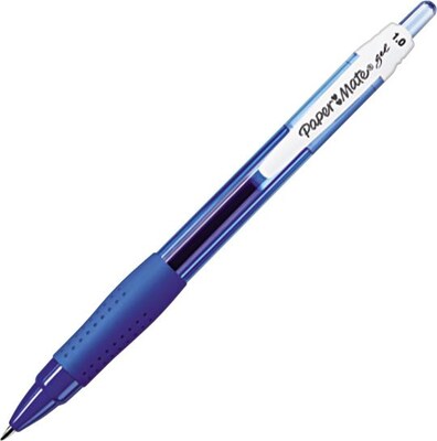 Paper Mate Retractable Gel Pen, Bold Point, Blue Ink (PAP1753366)