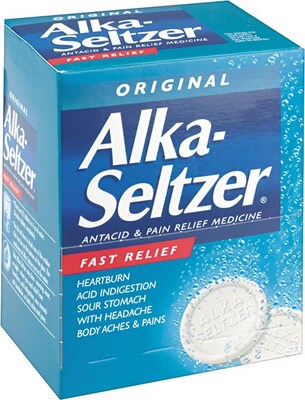 Alka-Seltzer® Antacid & Pain Reliever Refill, 2/Packet, 50/Packets