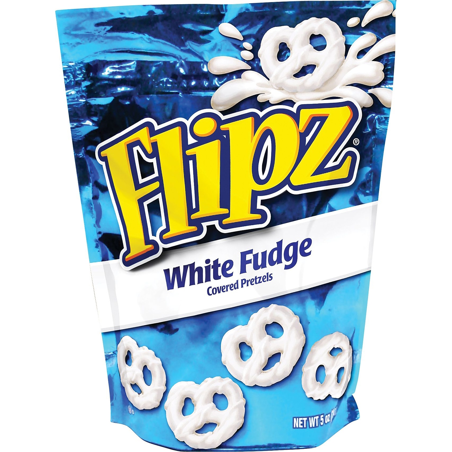 Flipz White Fudge Covered Pretzels Twists, 5 oz. Bags, 6 Bags/Box (058)