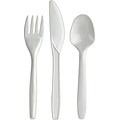 Sustainable Earth Compostable Assorted Cutlery, Medium Weight, White, 360/Box