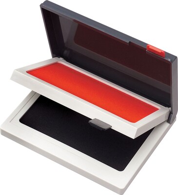 Cosco Two-Color Felt Stamp Pads, Red/Black Ink (090468)