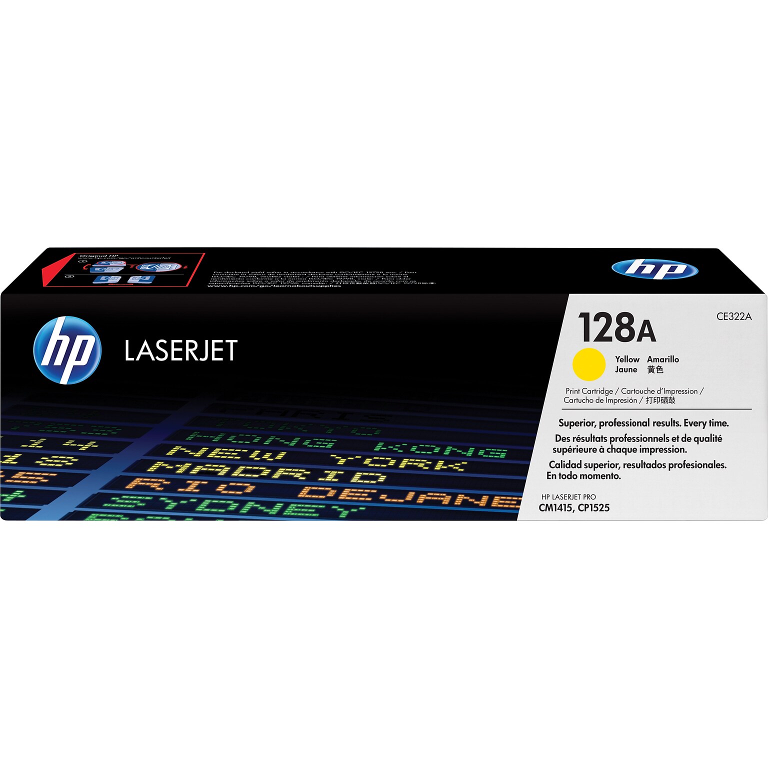 HP 128A Yellow Standard Yield Toner Cartridge   (CE322A)