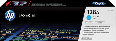 HP 128A Cyan Standard Yield Toner Cartridge   (CE321A)