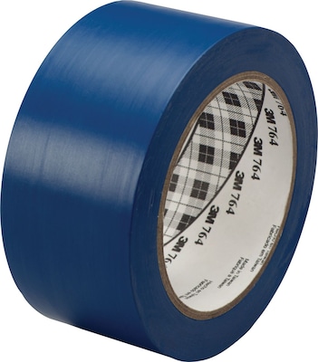 3M™ #764 Solid Vinyl Tape, Blue, 1x36yds., 36/Case