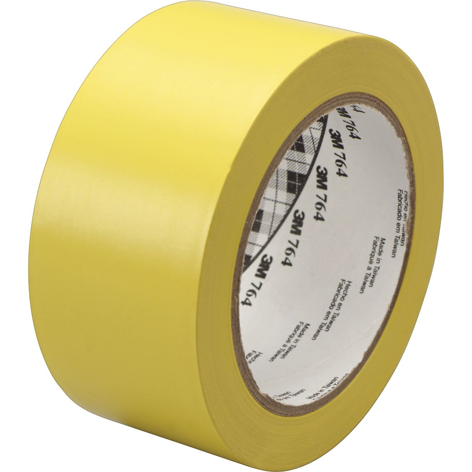 3M™ #764 Solid Vinyl Tape, Yellow, 2x36yds., 24/Case