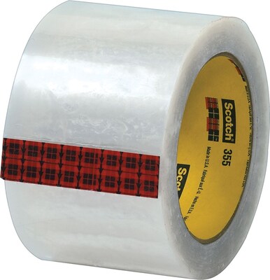 Scotch® #355 Hot Melt Packing Tape, 3W x 55 Yards, Clear, Pack of 6 (T9053556PK)