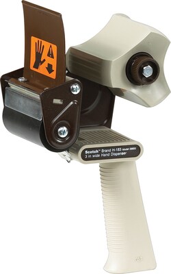 3M H-183 3 Packing Tape Dispenser, Gray/Silver (TD3MH183)