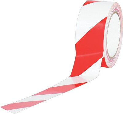 Industrial Vinyl Safety Tape, 3 x 36 yds., Red/White Striped, 16/Carton (TSTT9336RW)