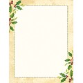 Great Papers® Holiday Stationery Falling Holly , 80/Count