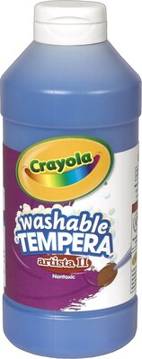 Crayola Artista II Washable Tempera Paint, Blue, 16 oz. (54-3115-042)