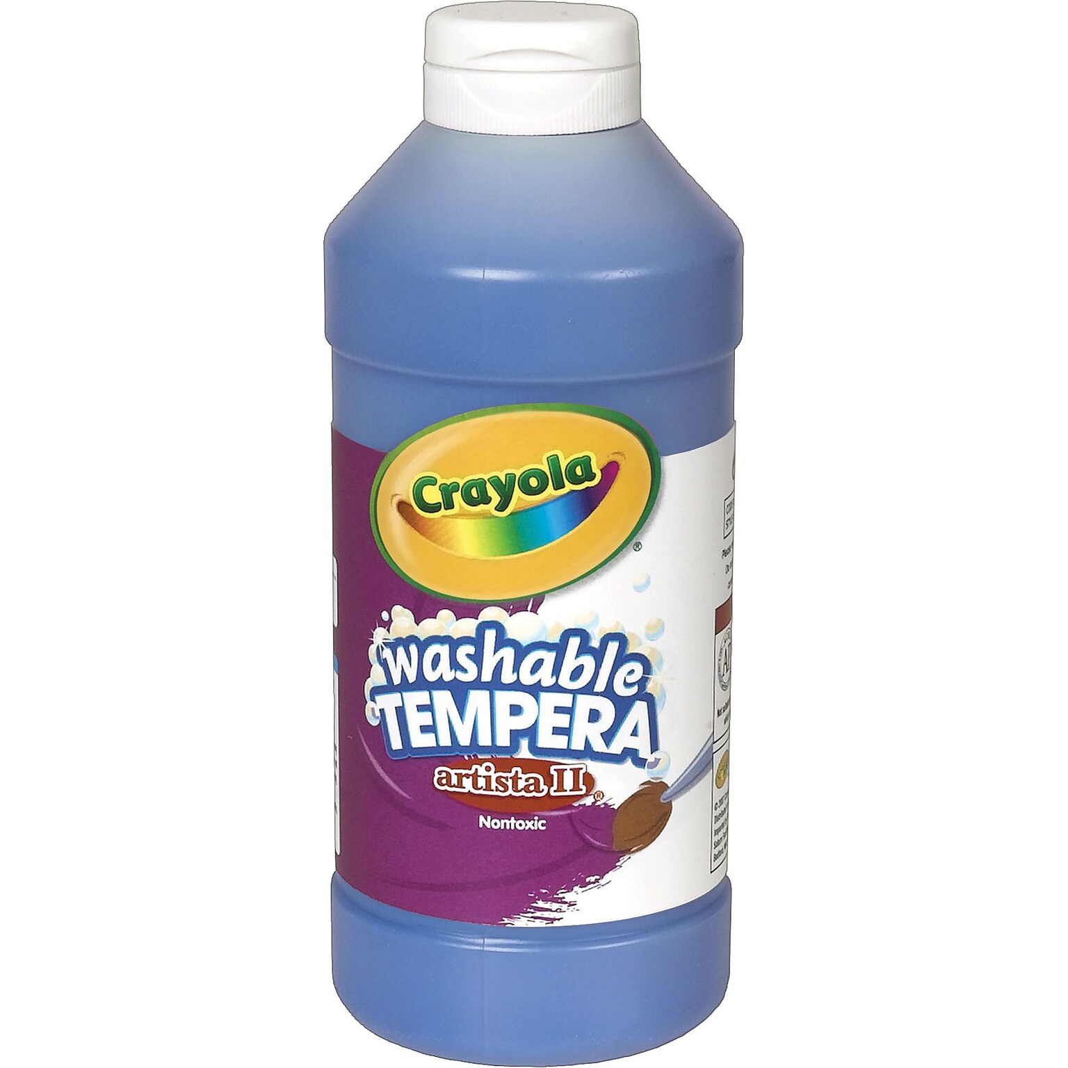 Crayola Artista II Washable Tempera Paint, Blue, 16 oz. (54-3115-042)