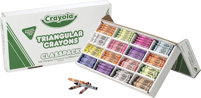 Binney & Smith Crayola® Triangle Crayons, Classpack, 256/Ct