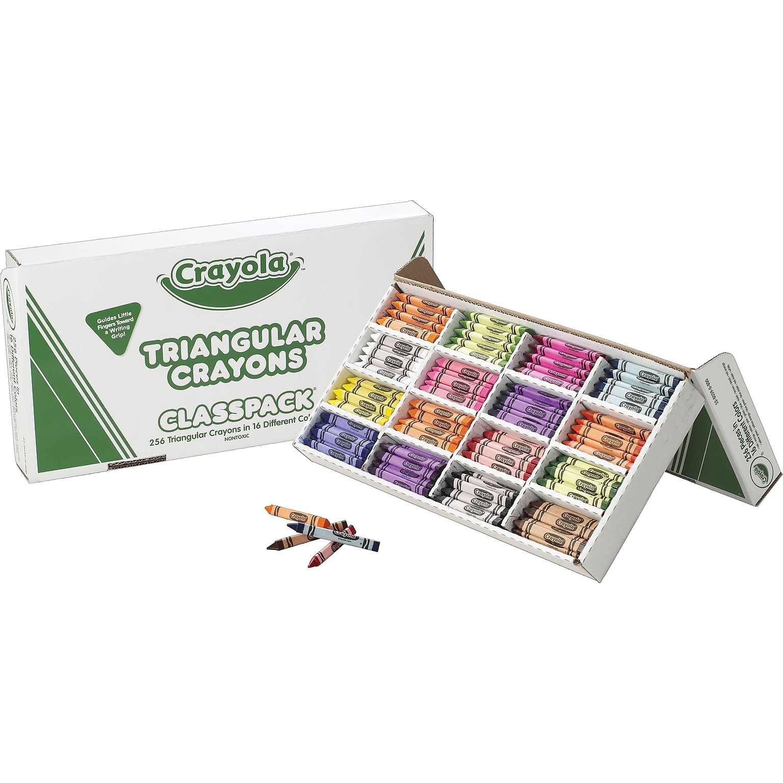 Binney & Smith Crayola® Triangle Crayons, Classpack, 256/Ct
