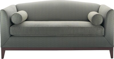 Global Lux™ Two Seat Sofa, Fabric, 33H x 60W x 33D, Silver