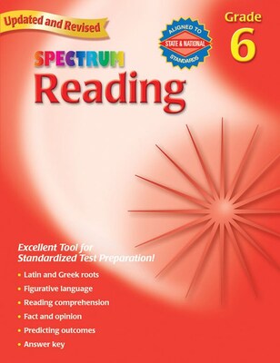 Carson-Dellosa Spectrum Instructional Book, Reading, Grade 6