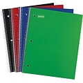 Staples® 1 Subject Notebook, 8.5 x 11, College Ruled, 100 Sheets, Assorted Colors, 3/Pack (11671M)