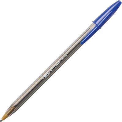 BIC Cristal Ballpoint Stick Pens, Bold Point, Blue Ink, 24/Box ( MSBP241-BLU)