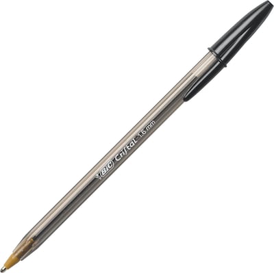 BIC Cristal Ballpoint Stick Pens, Bold Point, Black Ink, 24/Box (MSBP241-BLK)