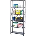 Safco Commercial 6-Shelf Powder-Coated Steel Stand Alone, 36, Gray (6270)