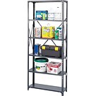 Safco Commercial 6-Shelf Powder-Coated Steel Stand Alone, 36, Gray (6269)