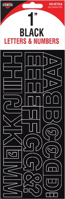 Creative Start® Self-Adhesive 1" Letters, Number and Characters, 256 count ,Black (098135)