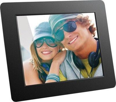 Aluratek 8 Digital Picture Frame, Black (ADPF08SF)