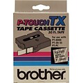 Brother TX Series TX-1511 Label Maker Tape, 1W, Black on Clear
