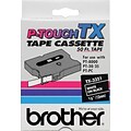 Brother TX TX3351 Label Maker Tape, 1W, White on Black