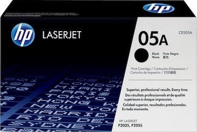 HP 05A Black Standard Yield Toner Cartridge, Print Up to 2300 Pages (CE505A)