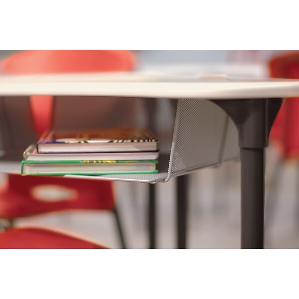 HON SmartLink 9 1/2 W  Student Desk Wire Book Box, Platinum, 4/Ct (HLDA15T1)