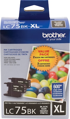 Brother LC752PKS Black High Yield Ink Cartridge,   2/Pack