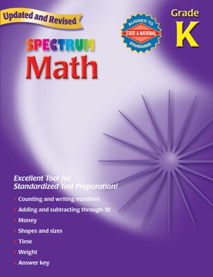 Carson-Dellosa Spectrum Instructional Book, Math, Grade K