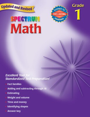 Carson-Dellosa Spectrum Instructional Book, Math, Grade 1