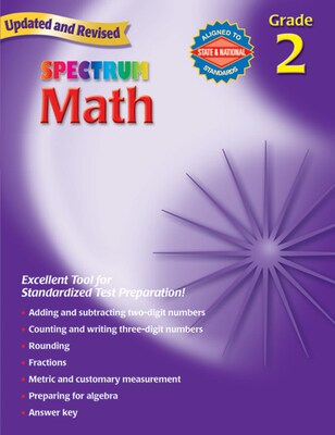 Carson-Dellosa Spectrum Instructional Book, Math, Grade 2